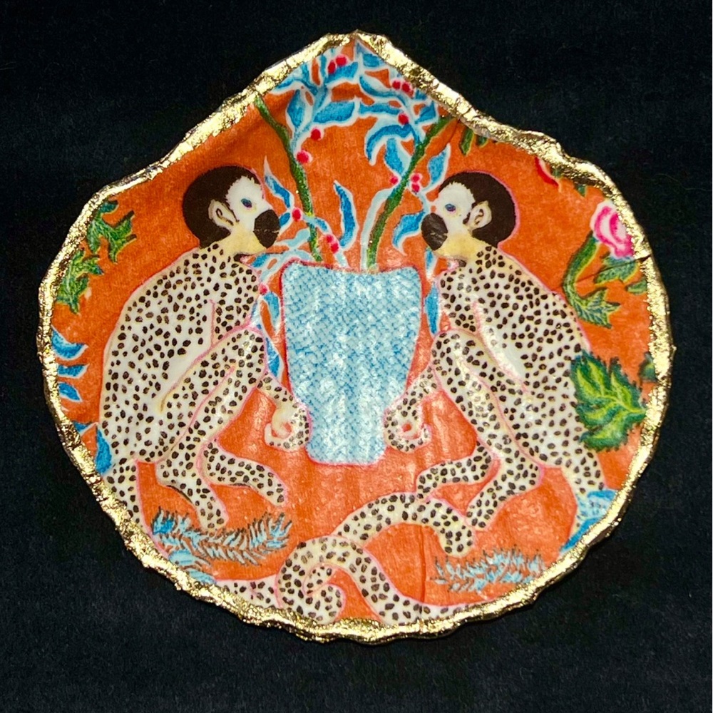 Home Decorative Leopard Trinket Jewelry / Ring Dish - handmade gift